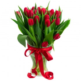 красные тюльпаны